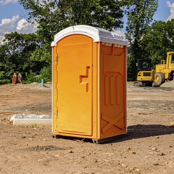 how often are the porta potties cleaned and serviced during a rental period in Grandyle Village